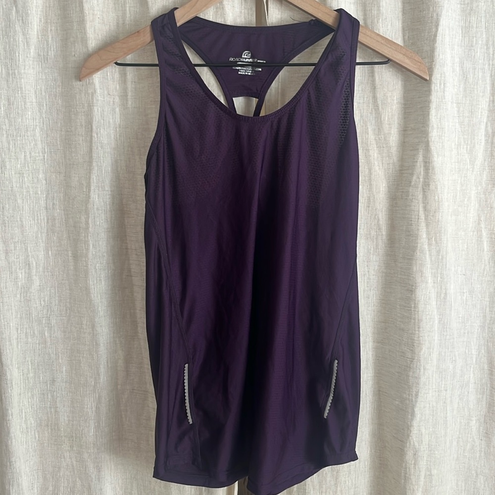 Roadrunner Sports Purple Sweat Wicking Racerback Tank